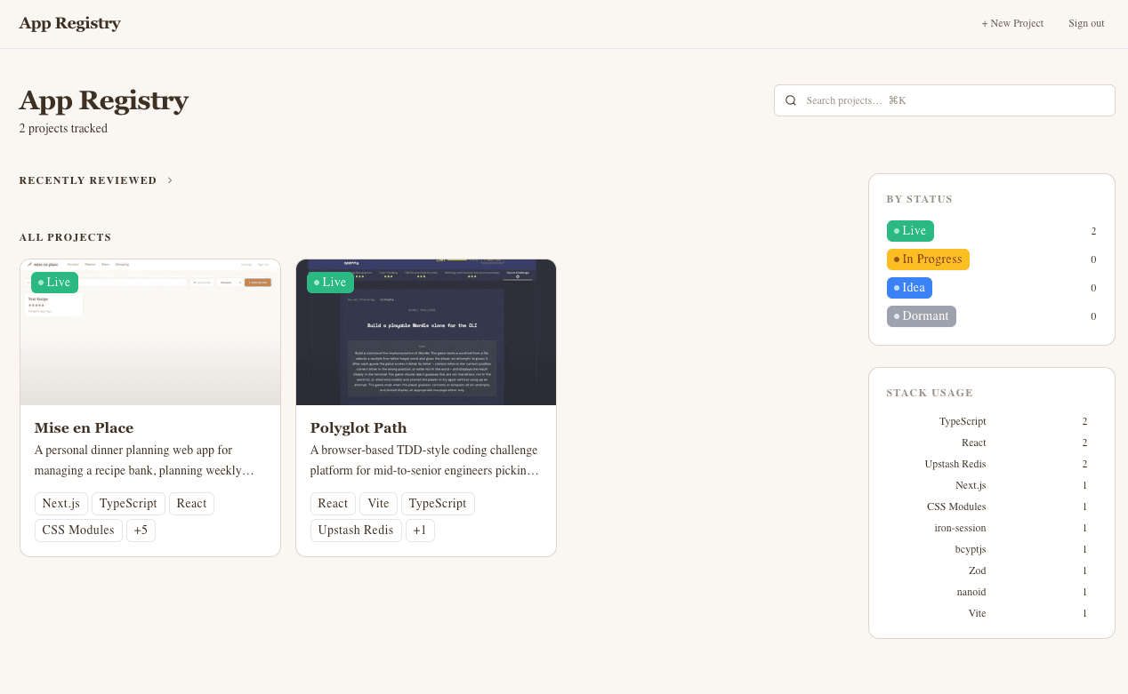 App Registry